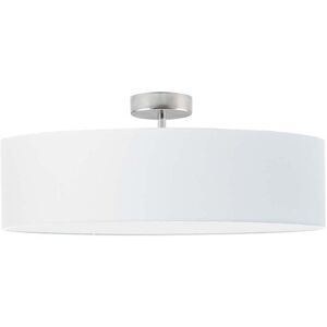 17 Stories Audriona 1-Light Semi Flush Mount White/Brushed Steel 30cm H x 50cm W x 50cm D 17 Stories Audriona 1-Light Semi Flush Mount White/Brushed Steel 30cm H x 50cm W x 50cm D