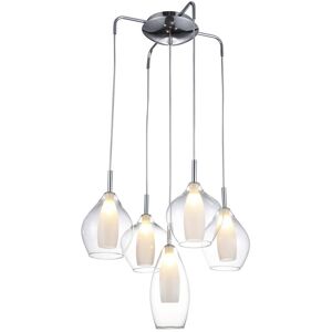 Azzardo Amber Milano 5 - Light Cluster Pendant Clear 25cm H X 50cm W X 50cm D Azzardo Amber Milano 5 - Light Cluster Pendant Clear 25cm H X 50cm W X 50cm D