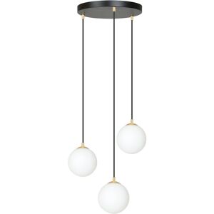 George Oliver Ezhno 3-Light Cluster Globe Pendant Black 100cm H X 40cm W George Oliver Ezhno 3-Light Cluster Globe Pendant Black 100cm H X 40cm W