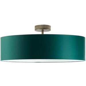 17 Stories Audriona 1-Light Semi Flush Mount Bottle Green/Antique Gold 30cm H x 50cm W x 50cm D 17 Stories Audriona 1-Light Semi Flush Mount Bottle Green/Antique Gold 30cm H x 50cm W x 50cm D