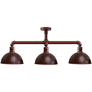Rio Cassano 3 - Light Kitchen Island Dome Pendant Rustic Red 32cm H X 81cm W X 81cm D Rio Cassano 3 - Light Kitchen Island Dome Pendant Rustic Red 32cm H X 81cm W X 81cm D
