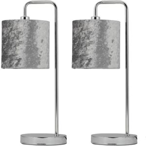 Fairmont Park Toccoa 46Cm Polished Chrome Arched Table Lamp Set Polished Chrome;Polished Chrome 46cm H X 15cm W X 20cm D Fairmont Park Toccoa 46Cm Polished Chrome Arched Table Lamp Set Polished Chrome;Polished Chrome 46cm H X 15cm W X 20cm D