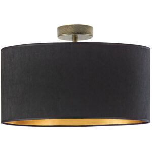 Canora Grey Alyssha 2-Light 40cm Semi Flush Mount Gold/Black/Gold 30cm H X 40cm W X 40cm D Canora Grey Alyssha 2-Light 40cm Semi Flush Mount Gold/Black/Gold 30cm H X 40cm W X 40cm D