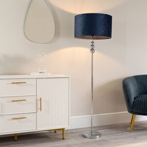 Rosdorf Park Randalia 145cm Traditional Floor Lamp Navy Blue/Chrome 145cm H X 45cm W X 45cm D Rosdorf Park Randalia 145cm Traditional Floor Lamp Navy Blue/Chrome 145cm H X 45cm W X 45cm D