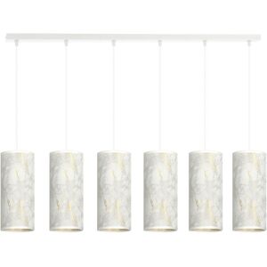 Canora Grey Sutter 6 - Light Kitchen Island Cylinder Pendant White 24cm H X 95cm W X 10cm D Canora Grey Sutter 6 - Light Kitchen Island Cylinder Pendant White 24cm H X 95cm W X 10cm D