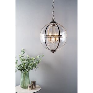 Mercer41 Silber 1 - Light Bulb Pendant Polished Nickel 54cm H X 42cm W Mercer41 Silber 1 - Light Bulb Pendant Polished Nickel 54cm H X 42cm W