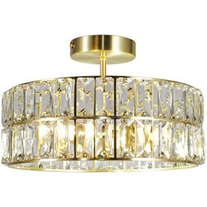 Canora Grey Adamsun 4-Light 30cm Semi flush mount Satin Brass 20cm H X 30cm W X 30cm D Canora Grey Adamsun 4-Light 30cm Semi flush mount Satin Brass 20cm H X 30cm W X 30cm D
