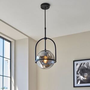 Canora Grey Cadel 1 - Light Single Globe Pendant Matt Black;Smoked Mirror Glass 23cm H X 27.5cm W Canora Grey Cadel 1 - Light Single Globe Pendant Matt Black;Smoked Mirror Glass 23cm H X 27.5cm W