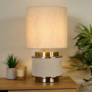 Fairmont Park Marriot Navy & Black Nickel Table Lamp Beige/Silver 46.5cm H X 26cm W X 26cm D Fairmont Park Marriot Navy & Black Nickel Table Lamp Beige/Silver 46.5cm H X 26cm W X 26cm D