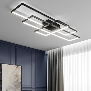 Wade Logan Ewalt Neutral Style Rectangular 110cm Ceiling Flush Light Black 10cm H x 110cm W x 80cm D Wade Logan Ewalt Neutral Style Rectangular 110cm Ceiling Flush Light Black 10cm H x 110cm W x 80cm D