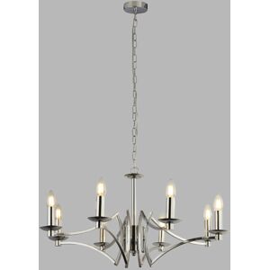 Ebern Designs Roldan 8-Light Candle Style Chandelier Chrome 38cm H X 72cm W X 72cm D Ebern Designs Roldan 8-Light Candle Style Chandelier Chrome 38cm H X 72cm W X 72cm D