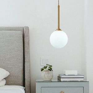 Fairmont Park 1-Light Opal Glass Globe Pendant Light Brass 70cm H X 12cm W X 12cm D Fairmont Park 1-Light Opal Glass Globe Pendant Light Brass 70cm H X 12cm W X 12cm D