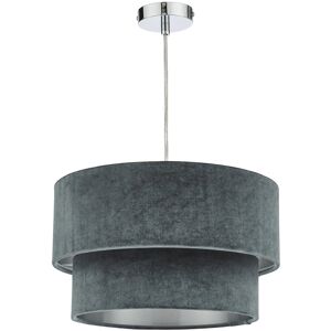 Wade Logan Bengte 1-Light Drum LED Pendant Grey/Silver 20cm H X 35cm W Wade Logan Bengte 1-Light Drum LED Pendant Grey/Silver 20cm H X 35cm W