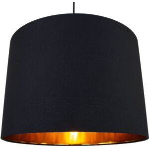 17 Stories Contemporary Cotton Lamp/Light Shade with Shiny Paper Inner Black 28cm H x 40cm W x 40cm D 17 Stories Contemporary Cotton Lamp/Light Shade with Shiny Paper Inner Black 28cm H x 40cm W x 40cm D