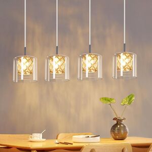 Rosdorf Park - Light Stainless Stee Cylinder Pendant Stainless Stee 140cm H x 58cm W x 5cm D Rosdorf Park - Light Stainless Stee Cylinder Pendant Stainless Stee 140cm H x 58cm W x 5cm D