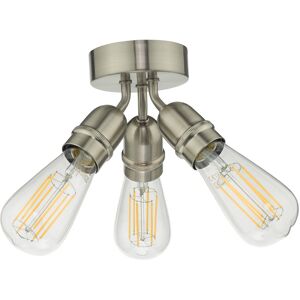 Mercer41 Ostrom 3-Light 18cm Semi Flush Mount Satin Nickel 12cm H X 18cm W X 18cm D Mercer41 Ostrom 3-Light 18cm Semi Flush Mount Satin Nickel 12cm H X 18cm W X 18cm D