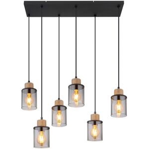 Ebern Designs Lakeila 6-Light Kitchen Island Jar Pendant Black 120cm H X 18cm W X 62cm D Ebern Designs Lakeila 6-Light Kitchen Island Jar Pendant Black 120cm H X 18cm W X 62cm D