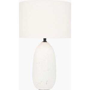 Mercury Erika White Vintage Textured Ceramic Table Lamp White 50cm H X 30cm W X 30cm D Mercury Erika White Vintage Textured Ceramic Table Lamp White 50cm H X 30cm W X 30cm D