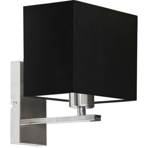 17 Stories Asavira 1 - Light Armed Sconce Brushed Steel/Black 23cm H X 20cm W X 18cm D 17 Stories Asavira 1 - Light Armed Sconce Brushed Steel/Black 23cm H X 20cm W X 18cm D