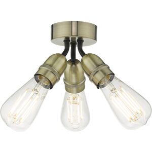 Mercer41 Ostrom 3-Light 18cm Semi Flush Mount Antique Brass 12cm H X 18cm W X 18cm D Mercer41 Ostrom 3-Light 18cm Semi Flush Mount Antique Brass 12cm H X 18cm W X 18cm D