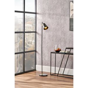 Canora Grey Theia Black and Brushed Brass Task Floor Lamp Brushed 144cm H X 23cm W X 26cm D Canora Grey Theia Black and Brushed Brass Task Floor Lamp Brushed 144cm H X 23cm W X 26cm D
