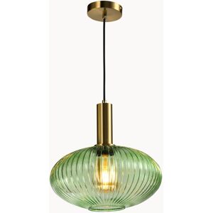 Canora Grey Aydria 1 - Modern Gold Copper Chandelier Pendant Light – Ribbed Glass Jar Shade, LED Ceiling Light Fixture with E27 Socket Natural Canora Grey Aydria 1 - Modern Gold Copper Chandelier Pendant Light – Ribbed Glass Jar Shade, LED Ceiling Light Fixture with E27 Socket Natural