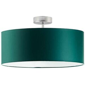 17 Stories Audriona 1-Light Semi Flush Mount Brushed Steel/Bottle Green 25cm H x 30cm W x 30cm D 17 Stories Audriona 1-Light Semi Flush Mount Brushed Steel/Bottle Green 25cm H x 30cm W x 30cm D