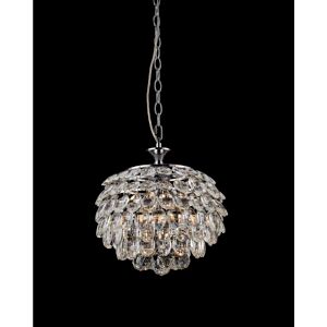 Mercer41 3-Light Crystal Chandelier Chrome 80cm H X 35cm W X 35cm D Mercer41 3-Light Crystal Chandelier Chrome 80cm H X 35cm W X 35cm D