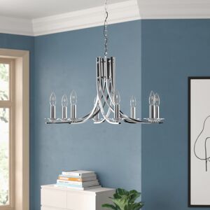 Three Posts Pamelia 8-Light Candle Style Chandelier Chrome 41.5cm H X 75cm W X 75cm D Three Posts Pamelia 8-Light Candle Style Chandelier Chrome 41.5cm H X 75cm W X 75cm D