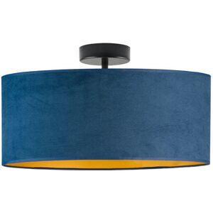 Canora Grey Alyssha 2-Light 40cm Semi Flush Mount Black/Navy Blue/Gold 30cm H X 40cm W X 40cm D Canora Grey Alyssha 2-Light 40cm Semi Flush Mount Black/Navy Blue/Gold 30cm H X 40cm W X 40cm D