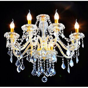 Mercer41 Alfaro Crystal Chandelier Golden 60cm H x 76cm W x 60cm D Mercer41 Alfaro Crystal Chandelier Golden 60cm H x 76cm W x 60cm D