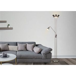 Metro Briajah 181.5 Floor Lamp Satin Chrome 181.5cm H X 28cm W X 28cm D Metro Briajah 181.5 Floor Lamp Satin Chrome 181.5cm H X 28cm W X 28cm D