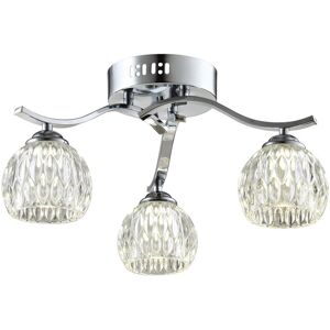 Mercer41 Heiser 3-Light Semi Flush Mount Polished Chrome 20cm H X 43cm W X 43cm D Mercer41 Heiser 3-Light Semi Flush Mount Polished Chrome 20cm H X 43cm W X 43cm D