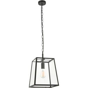 August Grove Norwalk 1 - Light Lantern Rectangle Pendant Clear Glass;Matt Black 47cm H X 27.5cm W X 27.5cm D August Grove Norwalk 1 - Light Lantern Rectangle Pendant Clear Glass;Matt Black 47cm H X 27.5cm W X 27.5cm D