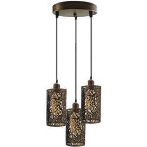 Borough Wharf Tilson 3 - Light Cluster Cylinder Pendant Brushed Copper 128.5cm H X 20cm W X 20cm D Borough Wharf Tilson 3 - Light Cluster Cylinder Pendant Brushed Copper 128.5cm H X 20cm W X 20cm D