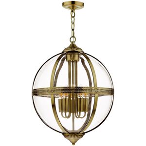 Mercer41 Silber 1 - Light Bulb Pendant Antique Brass 54cm H X 42cm W Mercer41 Silber 1 - Light Bulb Pendant Antique Brass 54cm H X 42cm W