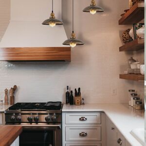 Breakwater Bay Garr 3 - Light Kitchen Island Dome Pendant Brushed Copper 109.5cm H X 74cm W X 24cm D Breakwater Bay Garr 3 - Light Kitchen Island Dome Pendant Brushed Copper 109.5cm H X 74cm W X 24cm D