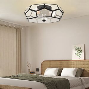 Canora Grey Anes 3 - Light 40cm Unique/Statement Geometric Flush Mount Light Black 15cm H X 40cm W X 40cm D Canora Grey Anes 3 - Light 40cm Unique/Statement Geometric Flush Mount Light Black 15cm H X 40cm W X 40cm D