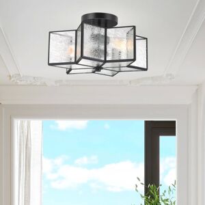 Canora Grey Aneres 2 - Light 41cm Unique/Statement Star Semi Flush Mount Light Black 22.5cm H X 41cm W X 41cm D Canora Grey Aneres 2 - Light 41cm Unique/Statement Star Semi Flush Mount Light Black 22.5cm H X 41cm W X 41cm D