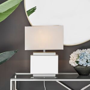 Ivy Bronx Magnusson Modern Mirror & Table Lamp Light (Including Bulb) White 51.5cm H X 23cm W X 38cm D Ivy Bronx Magnusson Modern Mirror & Table Lamp Light (Including Bulb) White 51.5cm H X 23cm W X 38cm D