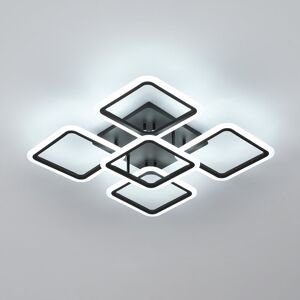 Metro Acrylic Modern Square-Shaped 5-Light LED Semi Flush Mount Light Satin Black 13cm H X 60.5cm W X 60.5cm D Metro Acrylic Modern Square-Shaped 5-Light LED Semi Flush Mount Light Satin Black 13cm H X 60.5cm W X 60.5cm D