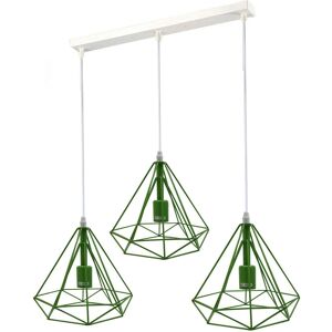 George Oliver Hessle 3 - Light Kitchen Island Geometric Pendant with PVC Accents Green 125cm H X 50cm W George Oliver Hessle 3 - Light Kitchen Island Geometric Pendant with PVC Accents Green 125cm H X 50cm W