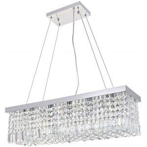 Mercer41 Shirlee 5-Light Kitchen Island Rectangle Pendant Clear 23cm H X 80cm W X 25cm D Mercer41 Shirlee 5-Light Kitchen Island Rectangle Pendant Clear 23cm H X 80cm W X 25cm D