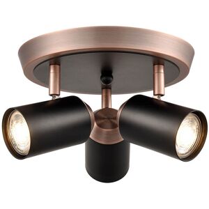 Fairmont Park Tomo LED Ceiling Spotlight Black/Copper 14cm H X 27cm W X 27cm D Fairmont Park Tomo LED Ceiling Spotlight Black/Copper 14cm H X 27cm W X 27cm D