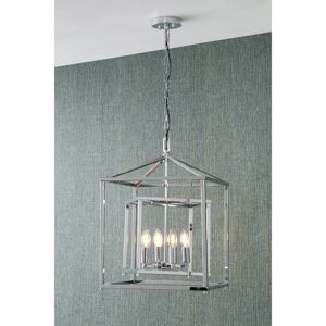 August Grove Anis 4-Light Lantern Chandelier Chrome 52cm H X 40cm W X 40cm D August Grove Anis 4-Light Lantern Chandelier Chrome 52cm H X 40cm W X 40cm D