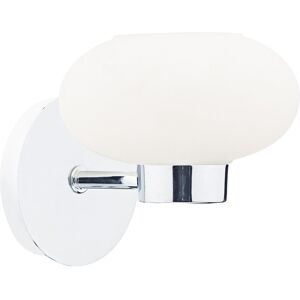 George Oliver Jayla 1-Light Armed Sconce Chrome/White 11cm H X 12cm W X 16cm D George Oliver Jayla 1-Light Armed Sconce Chrome/White 11cm H X 12cm W X 16cm D