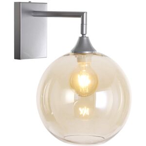 George Oliver Bonview 1-Light Sconce Amber/Silver 30cm H X 10cm W X 24cm D George Oliver Bonview 1-Light Sconce Amber/Silver 30cm H X 10cm W X 24cm D