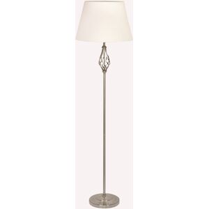 Rosalind Wheeler Backus 165cm Traditional Twist Floor Lamp Silver/Warm Naturral 165cm H X 45cm W X 45cm D Rosalind Wheeler Backus 165cm Traditional Twist Floor Lamp Silver/Warm Naturral 165cm H X 45cm W X 45cm D