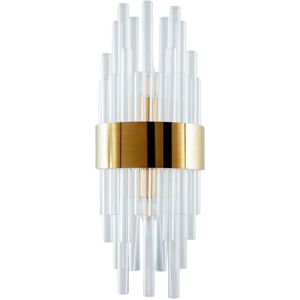 Canora Grey Luxury Glass Lampshade Wall Light Modern Sconce Bedroom Living Room Gold 52cm H X 22cm W X 15cm D Canora Grey Luxury Glass Lampshade Wall Light Modern Sconce Bedroom Living Room Gold 52cm H X 22cm W X 15cm D