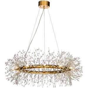 Canora Grey Almand Modern Crystal Firework Chandelier 12-lights Round Glam Ceiling Lighting in Antique Bronze Antique Bronze 40cm H X 100cm W X 100cm D Canora Grey Almand Modern Crystal Firework Chandelier 12-lights Round Glam Ceiling Lighting in Antique Bronze Antique Bronze 40cm H X 100cm W X 100cm D